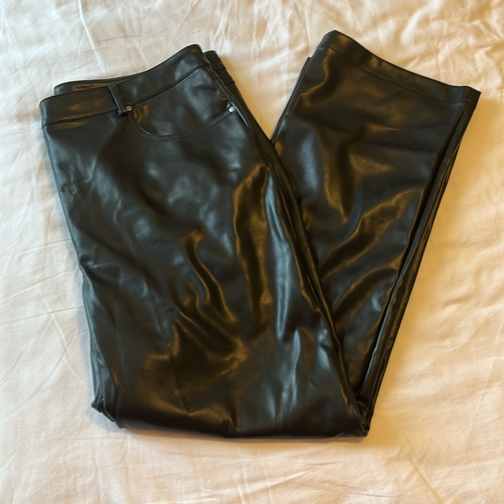 7 for all mankind faux leather pants
